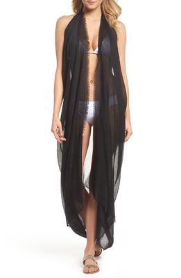 Pool to Party Spirit Cover-Up Vest in Black