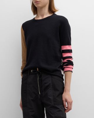 Pop Rox Colorblock Striped Sweater