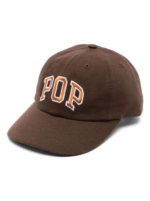 Pop Trading Company Arch logo-embroidered cotton cap - Brown