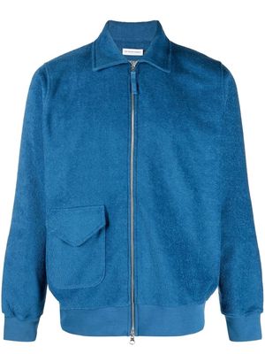 Pop Trading Company cotton-blend full zip sweatshirt - Blue