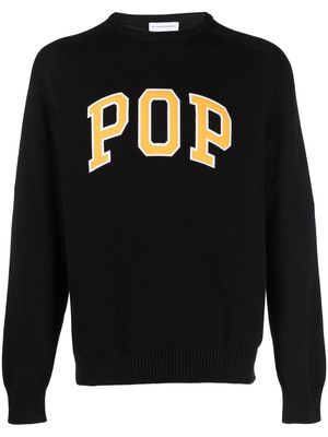 Pop Trading Company logo-print cotton sweatshirt - Black