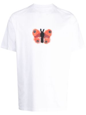 Pop Trading Company Rop Butterfly cotton T-shirt - White