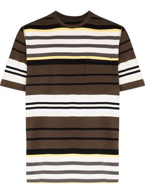 Pop Trading Company striped short-sleeve T-shirt - Green