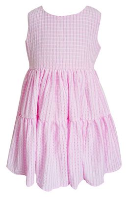 Popatu Check Tiered Dress in Pink