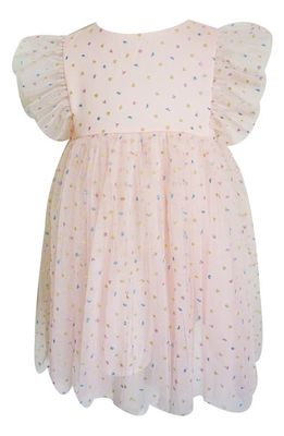 Popatu Confetti Pinafore Dress in Peach
