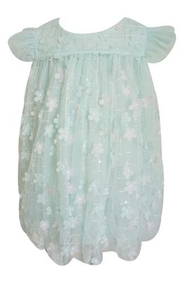 Popatu Embellished 3D Flower Dress in Mint