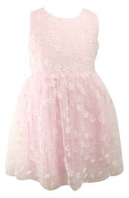 Popatu Embellished 3D Flower Dress in Pink