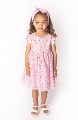Popatu Embroidered Lace Dress in Pink