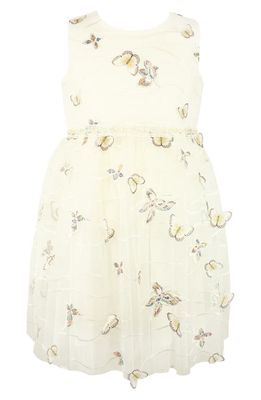 Popatu Kids' Butterfly Tulle Dress in Ivory