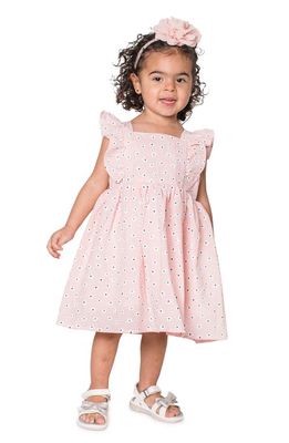 Popatu Kids' Daisy Pinafore Dress in Pink