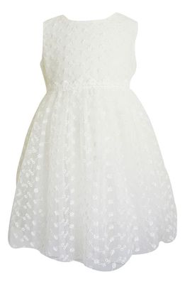 Popatu Kids' Embroidered Tulle Dress in White