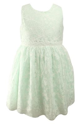 Popatu Kids' Floral Lace Dress in Mint