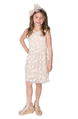 Popatu Kids' Floral Tulle Dress in Ivory