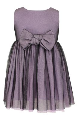 Popatu Kids' Shimmer Bow Dress in Purple