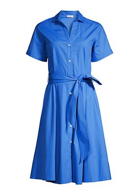 Poplin Belted Midi Shirtdress