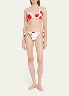Poppies Two-Piece Triangle Bikini Set