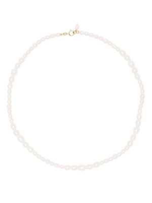 Poppy Finch 14kt yellow gold mixed pearl necklace - White