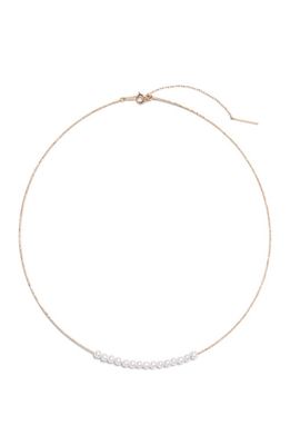 Poppy Finch Baby Pearl Skinny Choker Necklace in Yellow Gold/Pearl