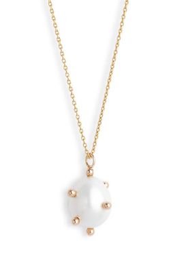 Poppy Finch Bubble Cultured Pearl Pendant Necklace in Gold 