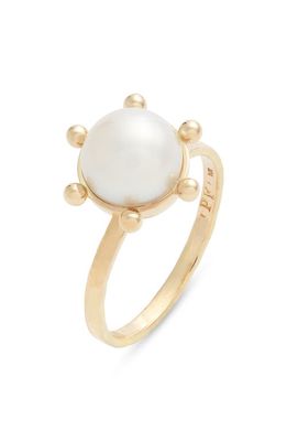 Poppy Finch Bubble Cultured Pearl Ring in 14K Yellow Gold/Pearl 