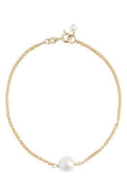 Poppy Finch Cultured Pearl Dual Layer Chain Bracelet in 14Kyg