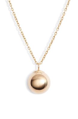 Poppy Finch Gold Ball Pendant Necklace in Yellow Gold