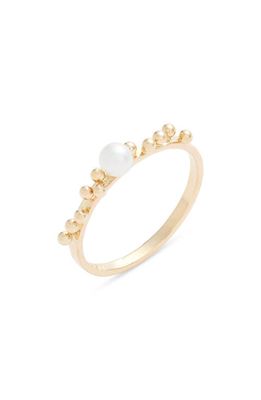 Poppy Finch Scattered Bubble Cultured Pearl Ring in Pearl/14K Yellow Gold 