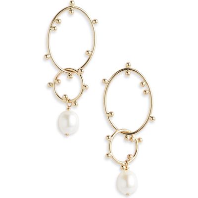 Poppy Finch Scattered Bubble Drop Earrings in Gold 