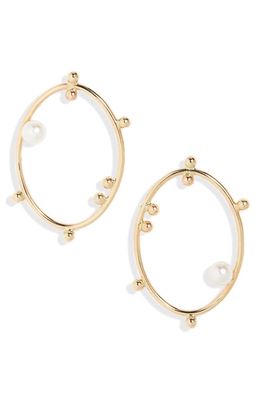 Poppy Finch Scattered Bubble Frontal Hoop Earrings in Gold 