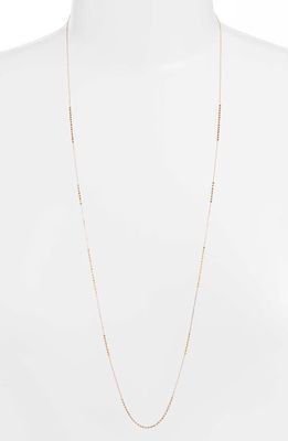 Poppy Finch Shimmer Beaded Long Strand Necklace in 18Kyg
