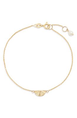 Poppy Finch Sunrise Pendant Bracelet in Gold 