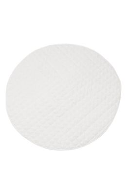 Poppyseed Play Linen Round Play Mat in White
