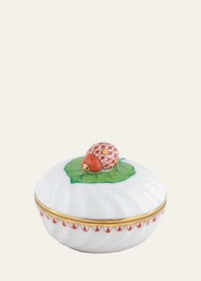 Porcelain Ladybug Box, Rust