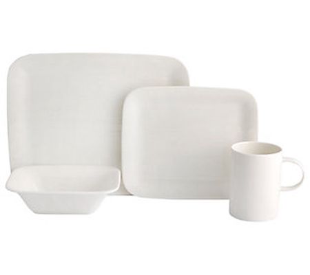 Porland Bach 4-Piece Porcelain Dinnerware Set w / Mug