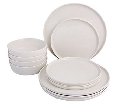 Porland Chopin 12-Piece Porcelain Dinnerware Se t
