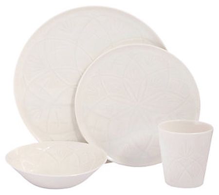 Porland Christina 4 Piece White Porcelain Dinne rware Set w Mu