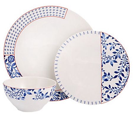 Porland Folksy 3 Piece Porcelain Dinnerware Set