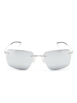 Porsche Design P´8923 rectangle-frame sunglasses - Silver