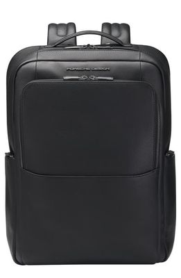 Porsche Design Roadster Large Leather Backpack in Black