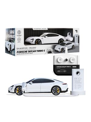 Porsche Taycan Turbo S Electric Car - White - White - Size S