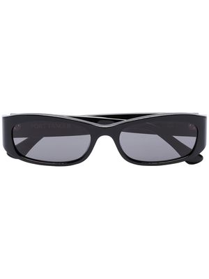 Port Tanger Leila rectangle sunglasses - Black