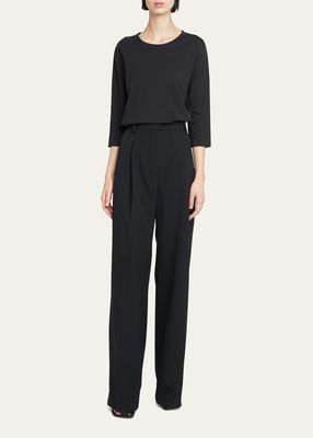 Porter Pleated Wide-Leg Pants