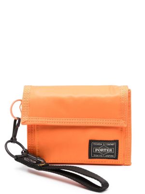 Porter-Yoshida & Co. logo-appliqué tri-fold wallet - Orange