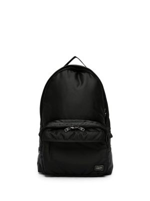 Porter-Yoshida & Co. logo-patch canvas backpack - Black