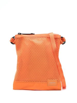 Porter-Yoshida & Co. logo-patch mesh shoulder bag - Orange