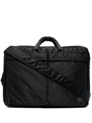 Porter-Yoshida & Co. logo-patch zipped briefcase - Black