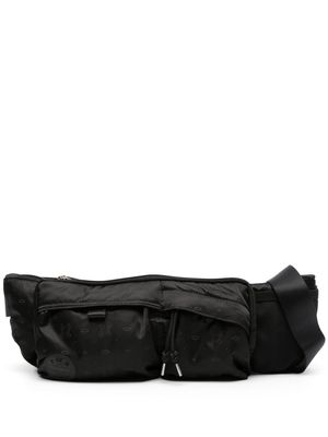 Porter-Yoshida & Co. monogram three-pocket belt bag - Black