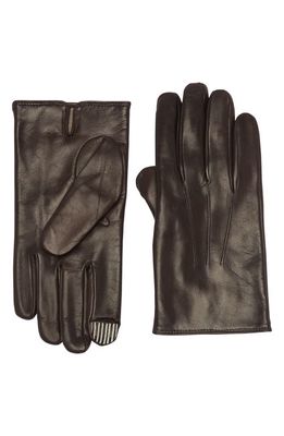Portolano Cashmere Lined Nappa Leather Gloves in Chocolate