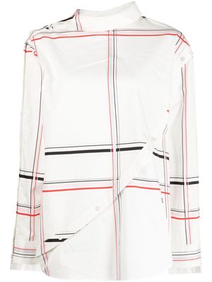 Ports 1961 check-print button-up shirt - White