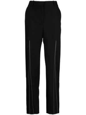 Ports 1961 contrast-stitching slim-cut trousers - Black
